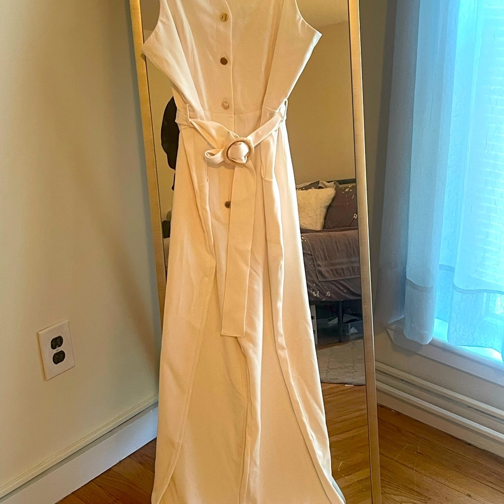 Zara Cream colored jumpsuit, size M